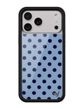 Polka Dot | Blue and Navy Blue iPhone Case - Arleathercraft iPhone 17 Pro Max