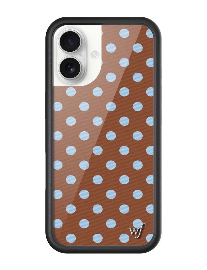 Polka Dot | Brown and Blue iPhone Case