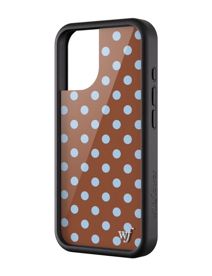 Polka Dot | Brown and Blue iPhone Case