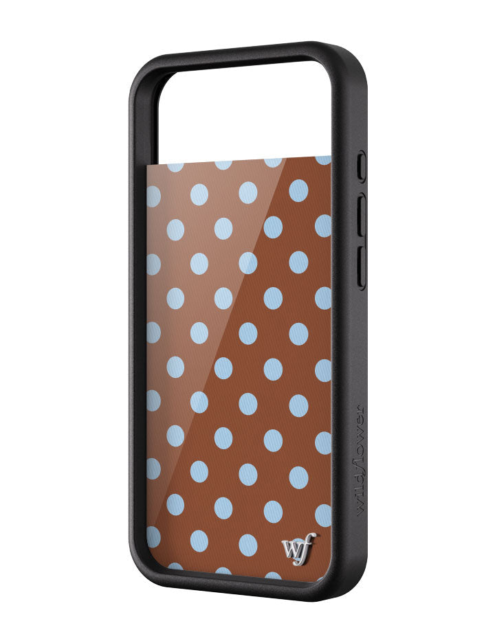 Polka Dot | Brown and Blue iPhone Case