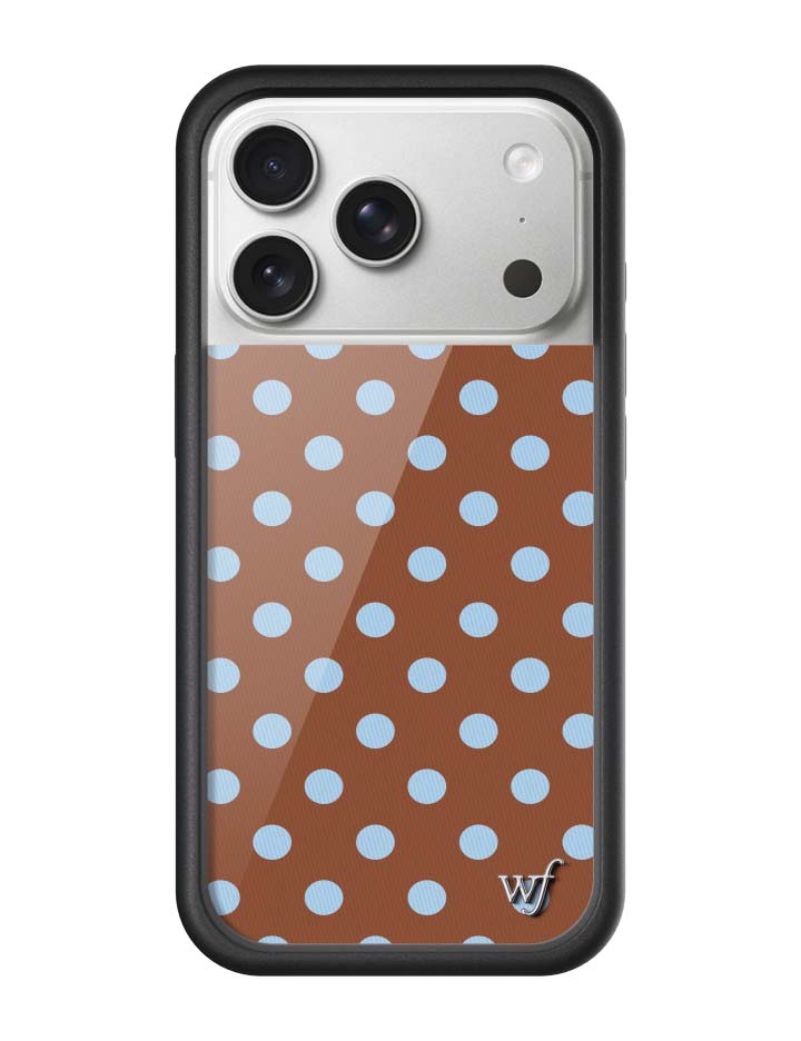 Polka Dot | Brown and Blue iPhone Case