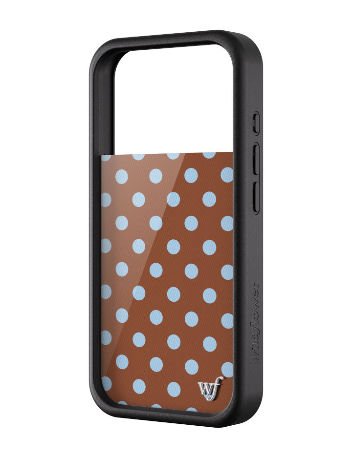 Polka Dot | Brown and Blue iPhone Case
