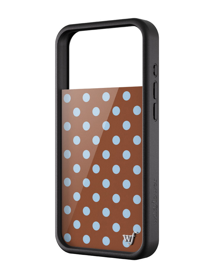 Polka Dot | Brown and Blue iPhone Case