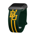 Baylor Bears HD Apple Watch Band - Arleathercraft Stripes / 38/40/41mm(42mm Series 10) / Short