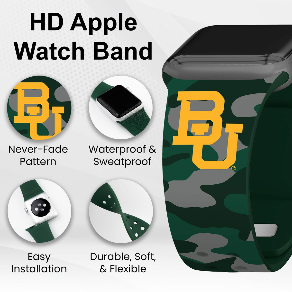 Baylor Bears HD Apple Watch Band