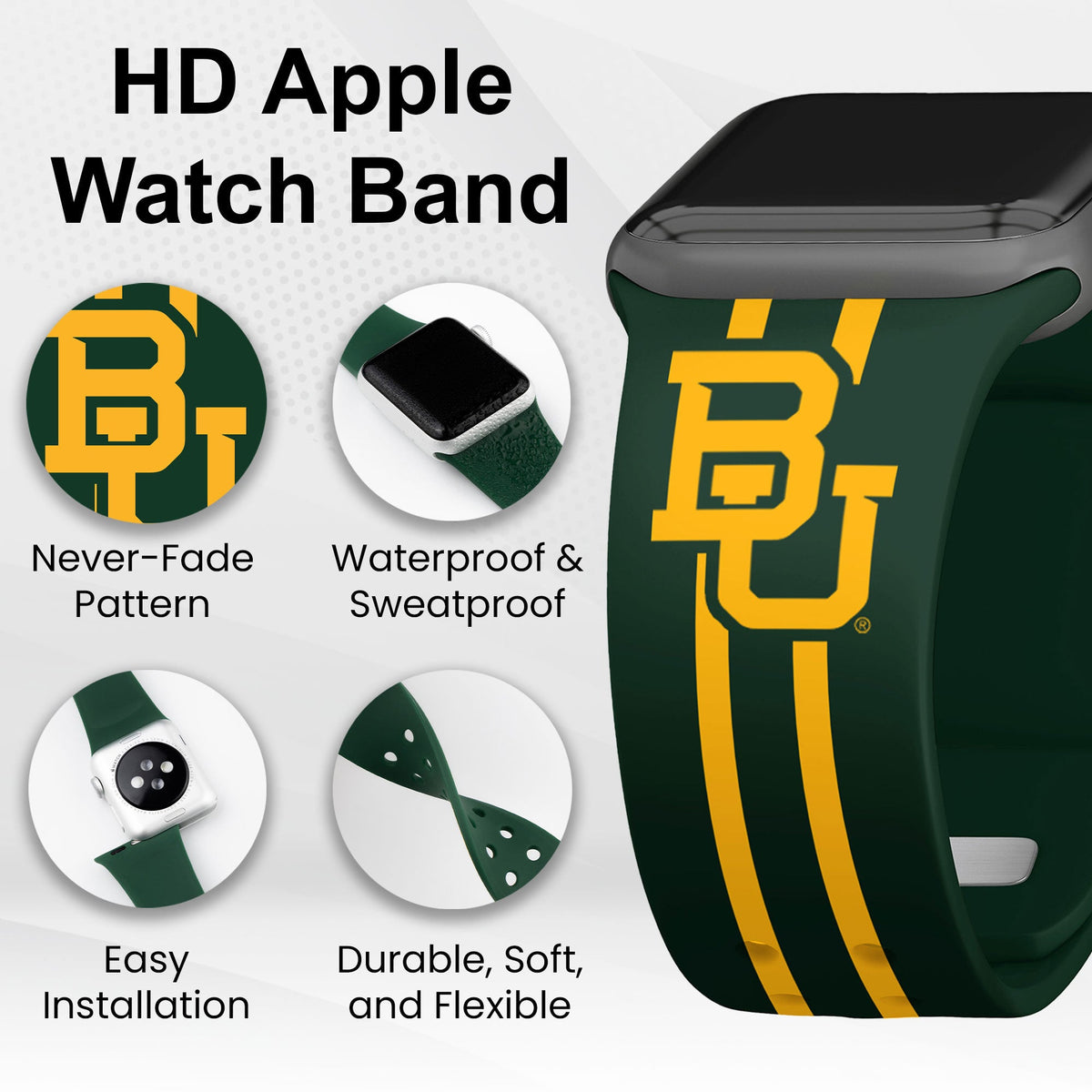 Baylor Bears HD Apple Watch Band