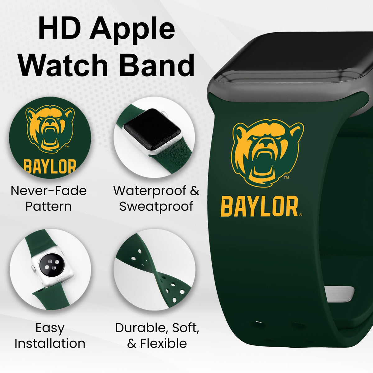 Baylor Bears HD Apple Watch Band