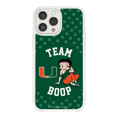 Miami Hurricanes X Betty Boop HD Apple iPhone 15 Mag-Safe Phone Case