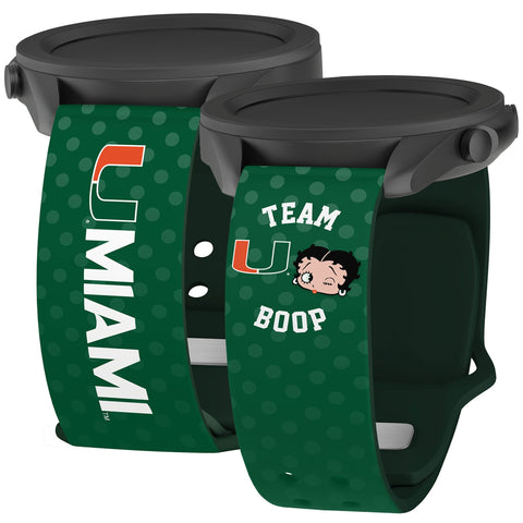 Miami Hurricanes X Betty Boop HD  Watchband for Samsung, Garmin, Fossil, and More