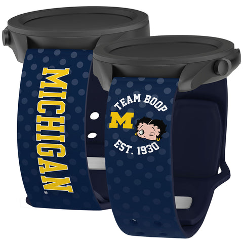 Michigan Wolverines X Betty Boop HD  Watchband for Samsung, Garmin, Fossil, and More