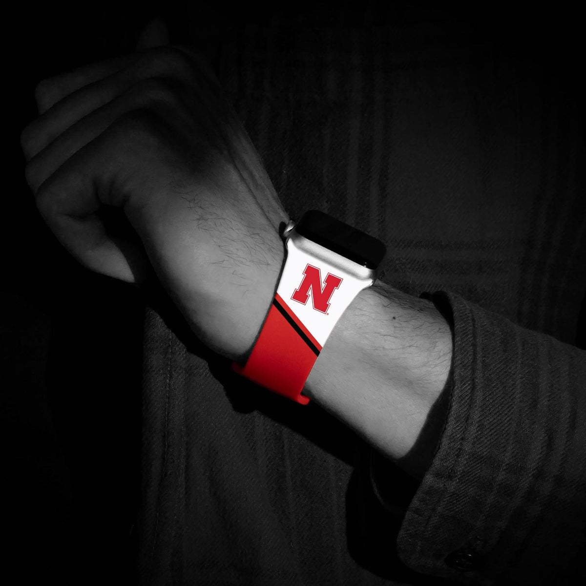 Nebraska Huskers HD Apple Watch Band