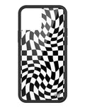 Crazy Checkers | Black iPhone Case - Arleathercraft iPhone 12/12 Pro