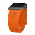 Clemson Tigers Engraved Apple Watch Band - Arleathercraft Orange / 38/40/41mm(42mm Series 10)