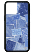 Vintage Denim iPhone Case - Arleathercraft iPhone 12 Pro Max