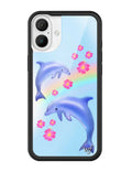 Dolphin Love iPhone Case - Arleathercraft iPhone 16 Plus