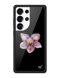 Orchid | Black Samsung Galaxy Case - Arleathercraft Galaxy S25 Ultra