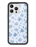Forget Me Not Floral iPhone Case - Arleathercraft iPhone 16 Pro Max