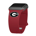 Georgia Bulldogs Apple Watch Band - Arleathercraft Crimson / 38/40/41mm(42mm Series 10)