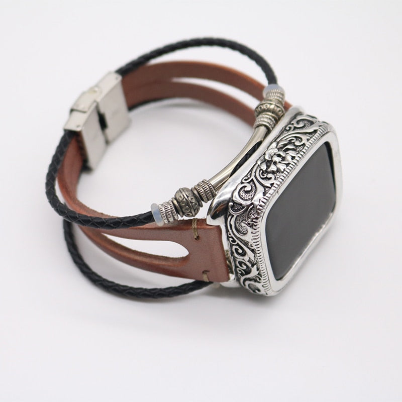 Handmade Beads Real Leather Bracelet