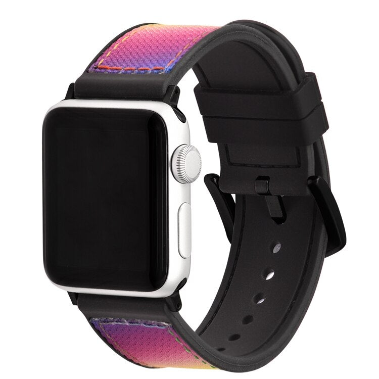 Silicone + Nylon Apple Watch Band