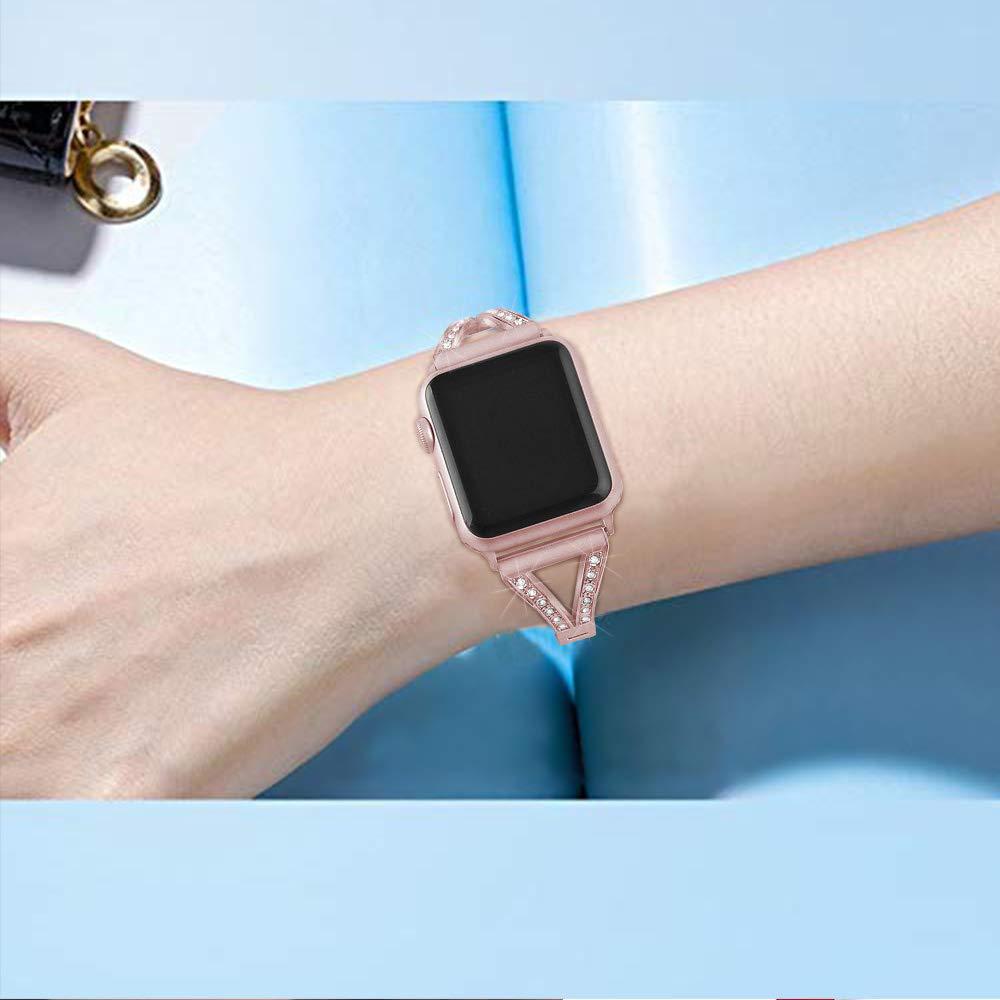 Diamant - Bracelet Apple Watch en acier