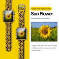 Strap with case for Apple Watch Band - Arleathercraft Sun Flower / 38MM