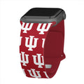 Indiana Hoosiers HD Apple Watch Band - Arleathercraft Repeating / 38/40/41mm(42mm Series 10) / Short