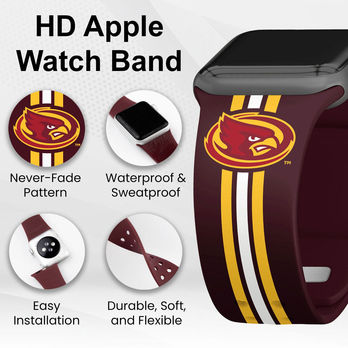 Iowa State Cyclones HD Apple Watch Band