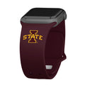 Iowa State Cyclones Apple Watch Band - Arleathercraft Maroon / 38/40/41mm(42mm Series 10)