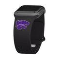 Kansas State Wildcats Apple Watch Band - Arleathercraft 38/40/41mm(42mm Series 10) / Black