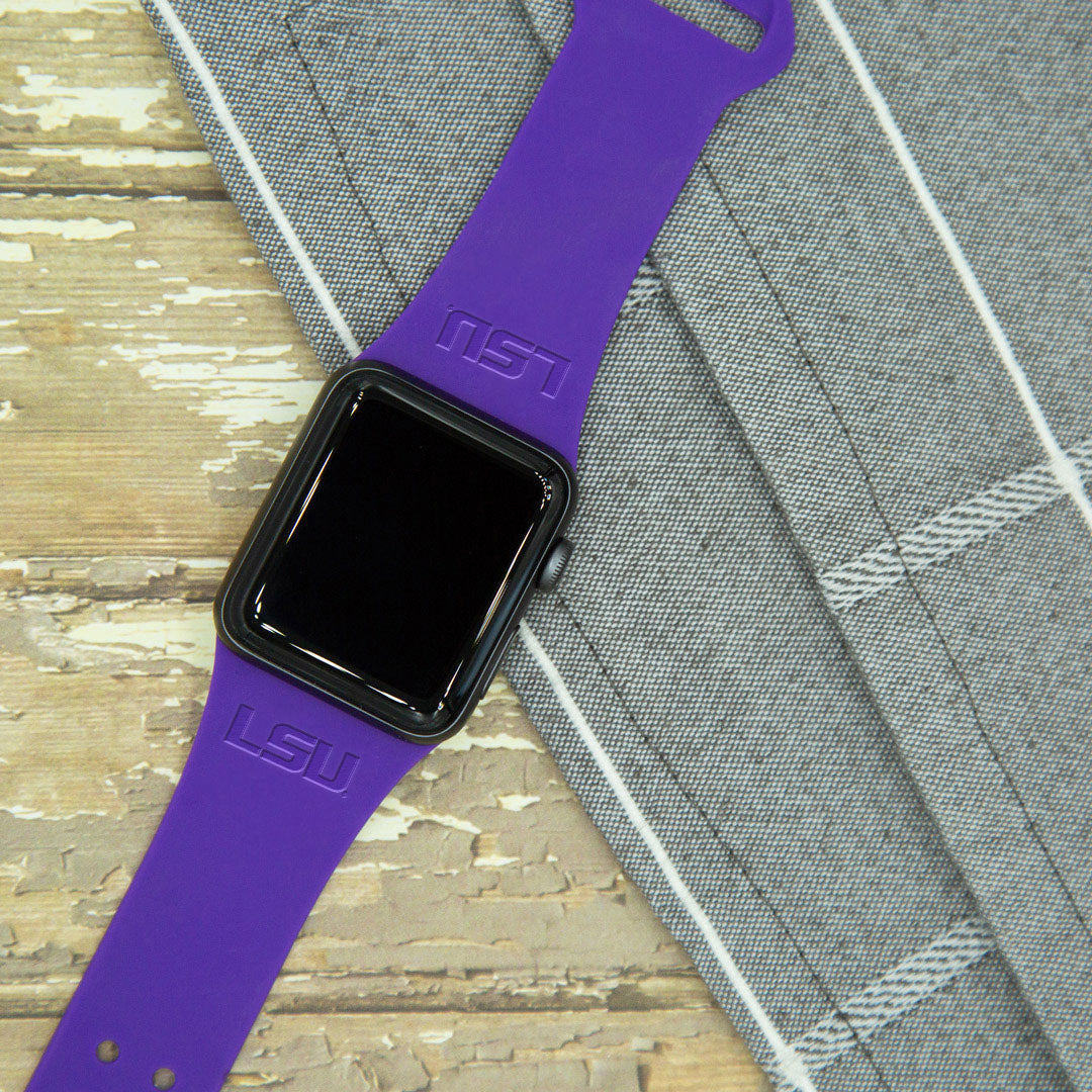 Louisiana State Tigers Engraved Apple Watch Band