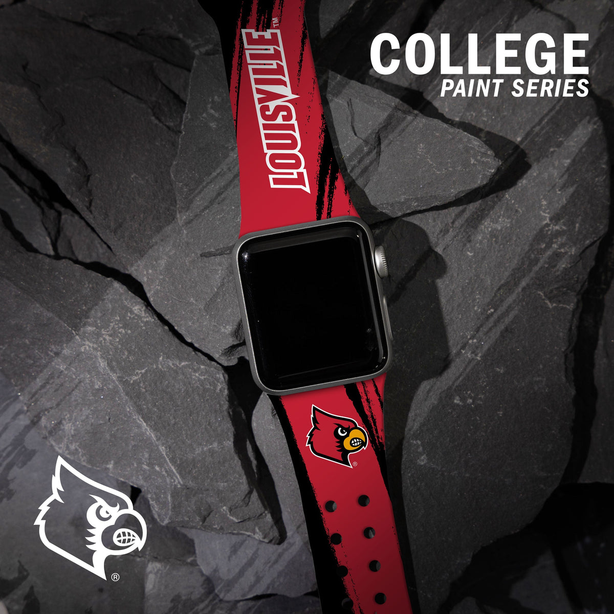 Louisville Cardinals HD Apple Watch Band