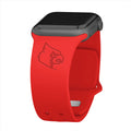 Louisville Cardinals Engraved Apple Watch Band - Arleathercraft Red / 38/40/41mm(42mm Series 10)