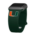 Miami Hurricanes Apple Watch Band - Arleathercraft Green / 38/40/41mm(42mm Series 10)