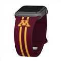 Minnesota Golden Gophers HD Apple Watch Band - Arleathercraft Stripes / 38/40/41mm(42mm Series 10) / Short