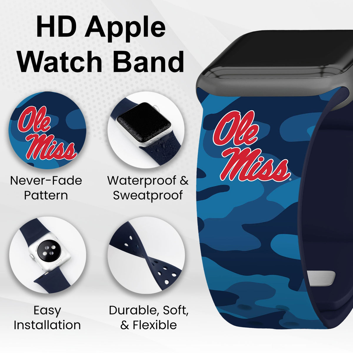 Mississippi Ole Miss HD Apple Watch Band