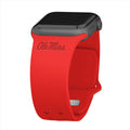 Mississippi Ole Miss Rebels Engraved Apple Watch Band - Arleathercraft Red / 38/40/41mm(42mm Series 10)