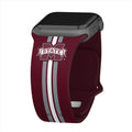 Mississippi State Bulldogs HD Apple Watch Band - Arleathercraft Stripes / 38/40/41mm(42mm Series 10) / Short