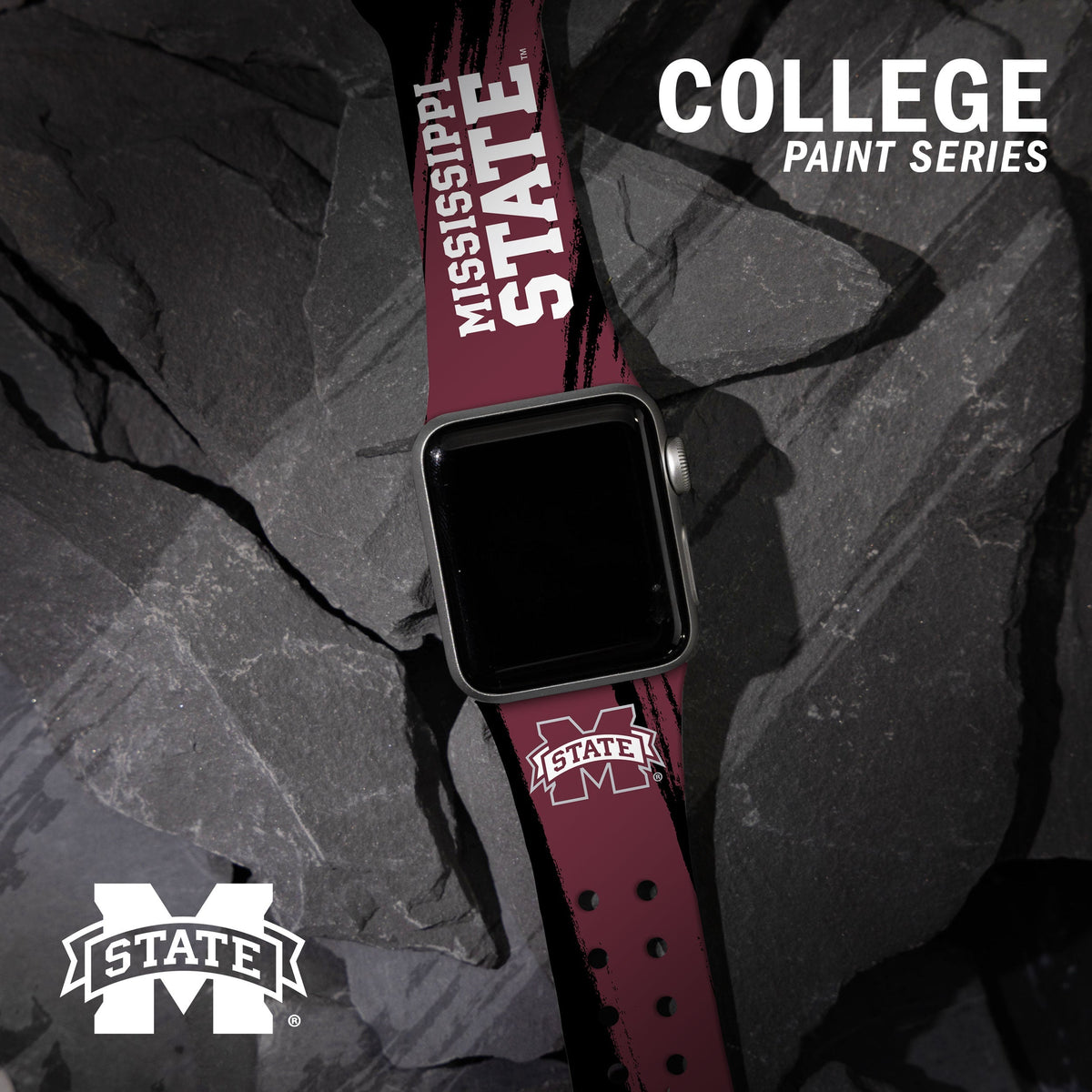 Mississippi State Bulldogs HD Apple Watch Band