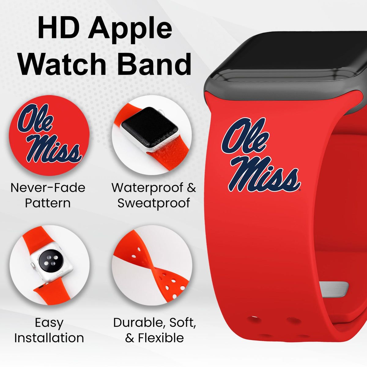 Mississippi Ole Miss HD Apple Watch Band