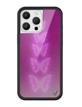 Neon Butterfly iPhone Case - Arleathercraft iPhone 16 Pro Max