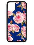 Floral | Navy iPhone Case