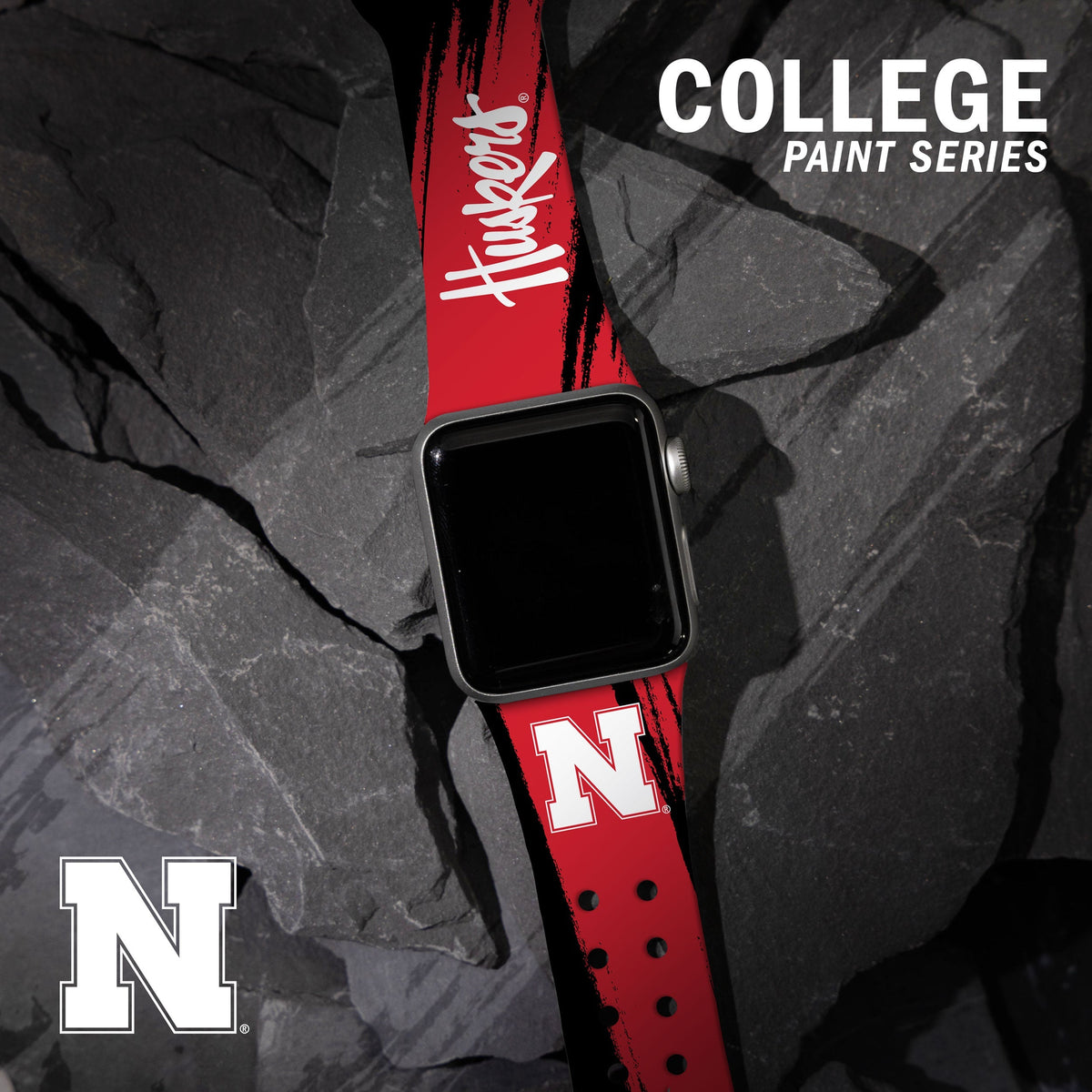 Nebraska Huskers HD Apple Watch Band