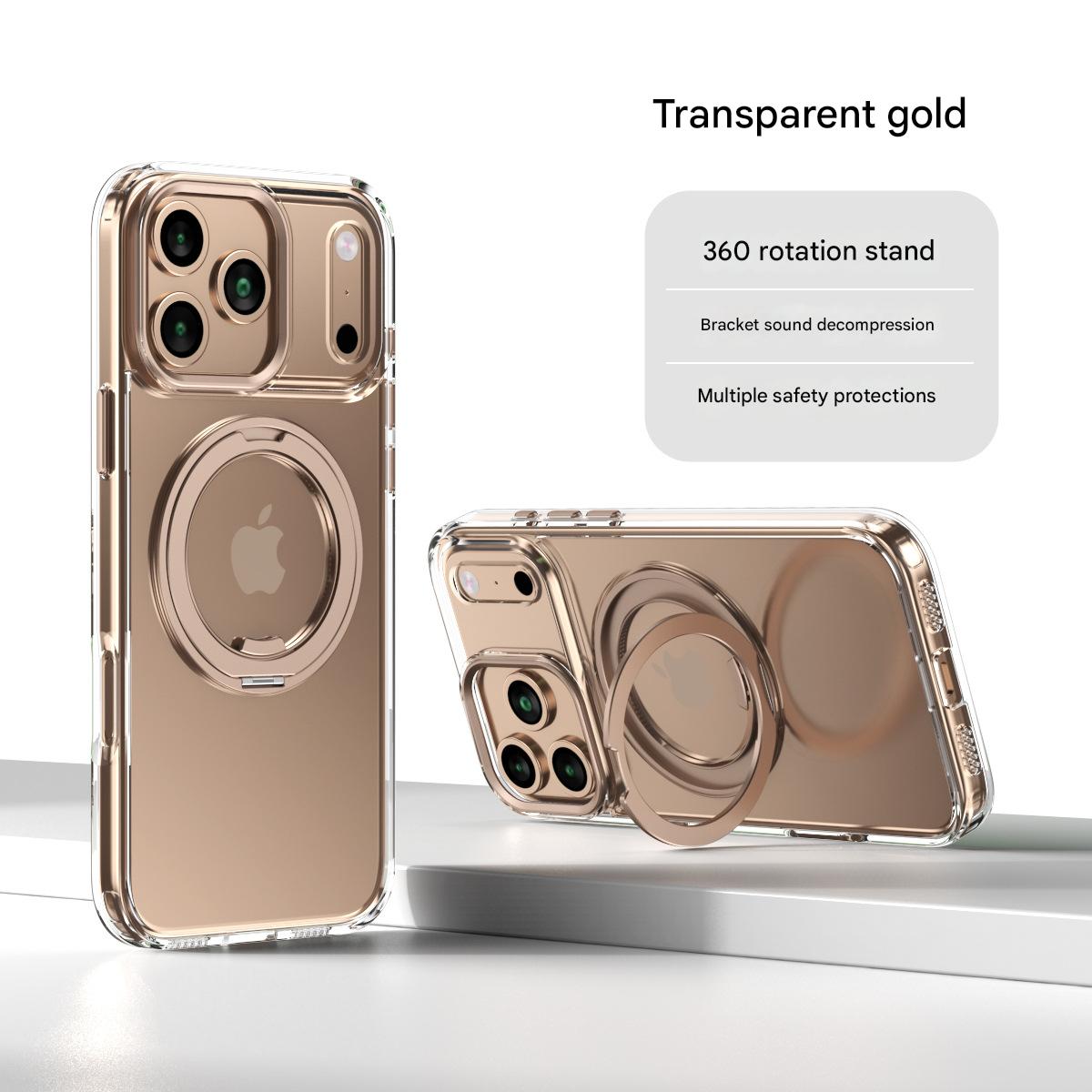 Suitable for Apple 14/15/16/17 Plus/Air/Pro/Max Magnetic Gear Holder Phone Case