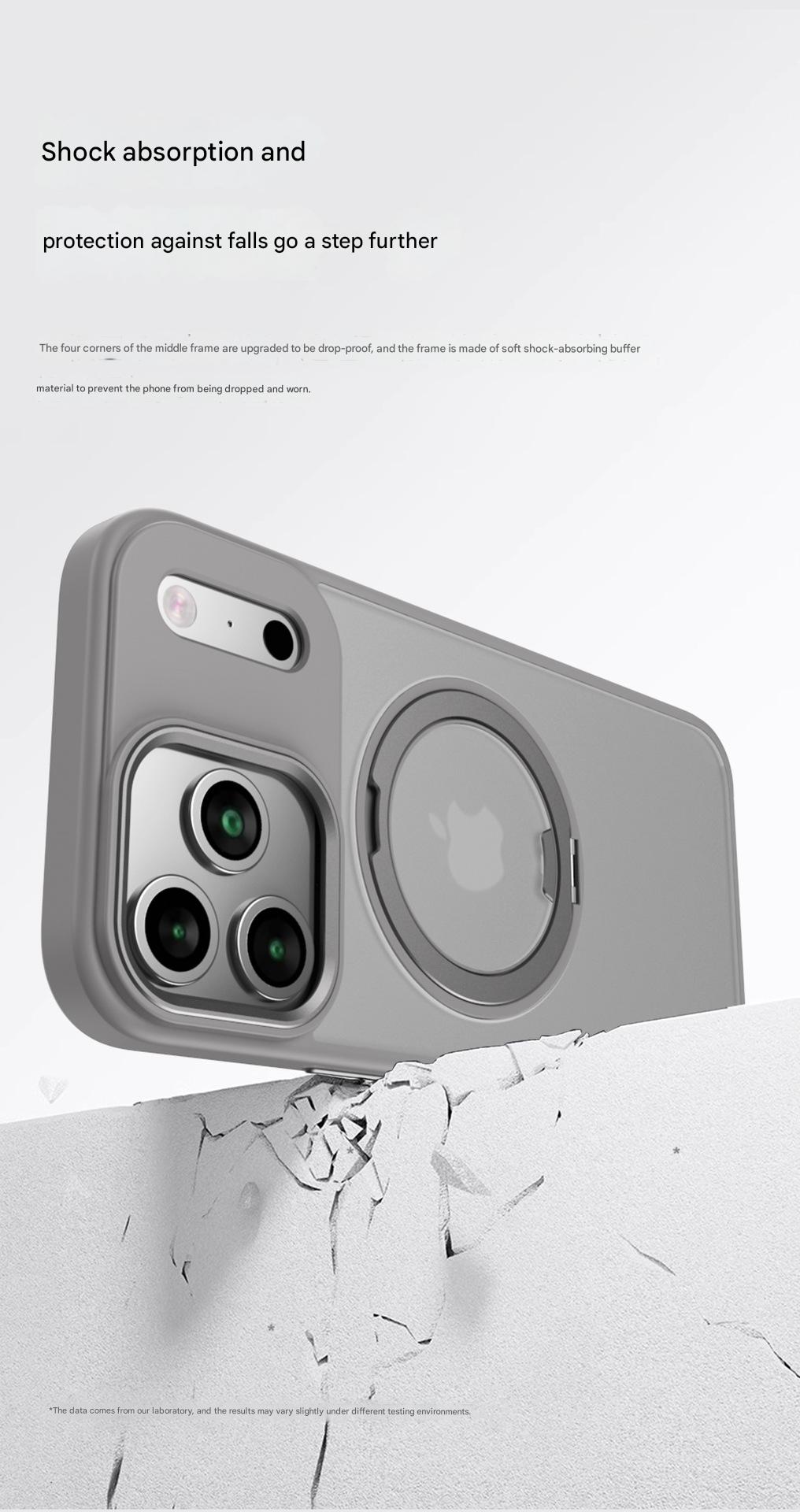 Suitable for Apple 14/15/16/17 Plus/Air/Pro/Max Magnetic Gear Holder Phone Case
