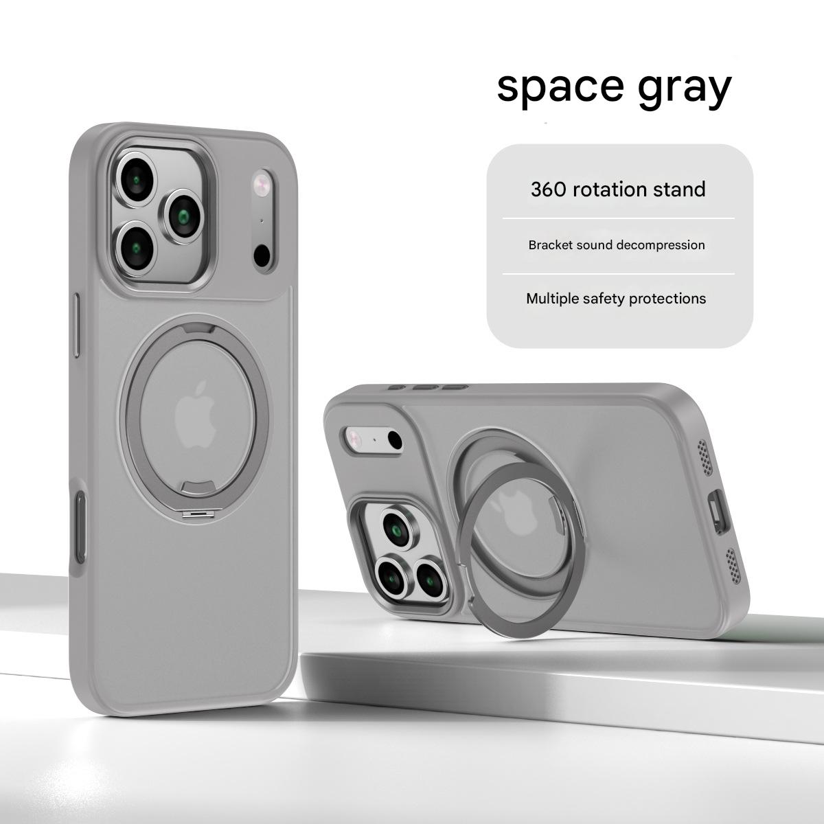 Suitable for Apple 14/15/16/17 Plus/Air/Pro/Max Magnetic Gear Holder Phone Case