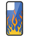 Flames | Blue iPhone Case - Arleathercraft iPhone 12 Pro Max