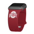 Ohio State Buckeyes Apple Watch Band - Arleathercraft Crimson / 38/40/41mm(42mm Series 10)