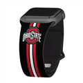 Ohio State Buckeyes HD Apple Watch Band - Arleathercraft Stripes / 38/40/41mm(42mm Series 10) / Short