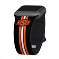 Oklahoma State Cowboys HD Apple Watch Band - Arleathercraft Stripes / 38/40/41mm(42mm Series 10) / Short